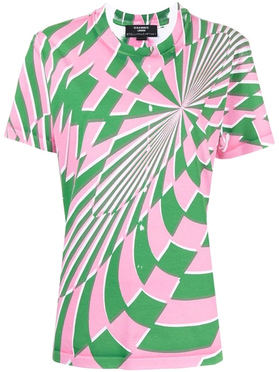 Shop Stella Mccartney X Ed Curtis Psychedelic-print T-shirt In Rosa