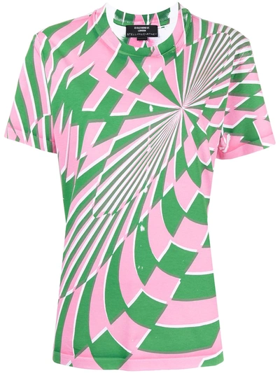 Stella Mccartney Womens Multicolor X Ed Curtis Graphic-print Cotton-jersey T-shirt Xxs In Rosa