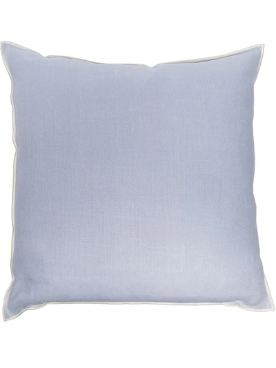 Shop Hay Outline Contrasting Trim Cushion In Blue