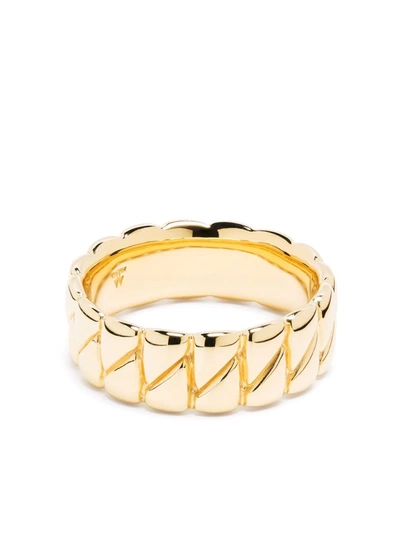 Shop Tom Wood 9kt Yellow Gold Drop Ring