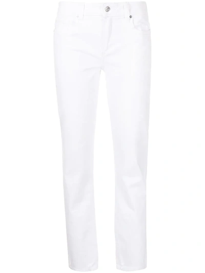 Shop Paige Amber Straight-leg Jeans In White