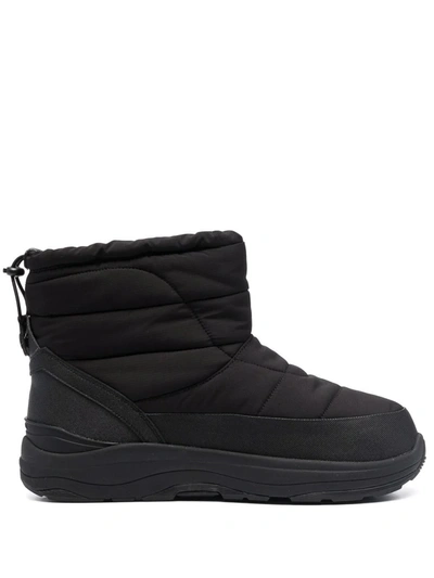 Suicoke Black Bower Padded Snow Boots In Schwarz