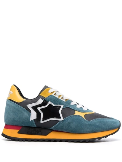 Atlantic Stars Draco Petrol Blue Yellow Sneaker | ModeSens