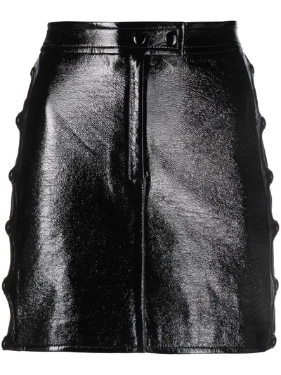 Shop Courrèges Cut-out Mini Skirt In Black