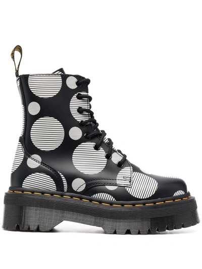 Shop Dr. Martens' Jadon Polka Dot Platform Boots In Schwarz