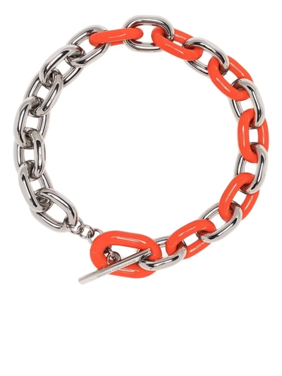 Shop Paco Rabanne Xl Link Necklace In Silber