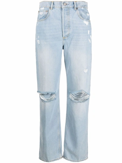 Shop Boyish Jeans High-rise Straight-leg Jeans In Blau