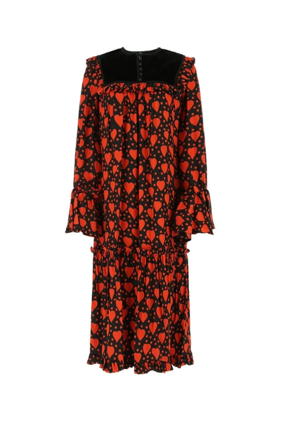 Shop Saint Laurent Printed Silk Dress  Nd  Donna 36f
