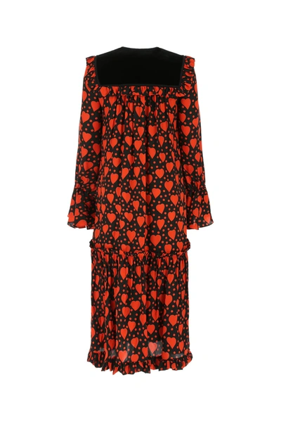 Shop Saint Laurent Printed Silk Dress  Nd  Donna 36f