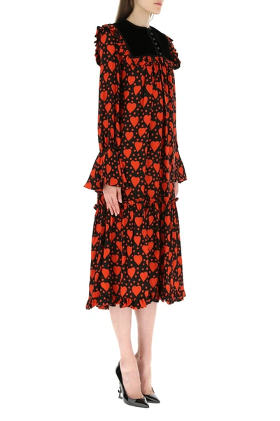 Shop Saint Laurent Printed Silk Dress  Nd  Donna 36f
