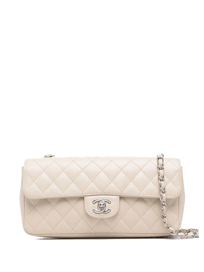 CHANEL Caviar East West Flap White 76620