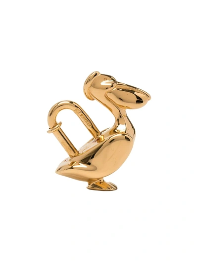 Pre-owned Hermes 1992  Stork Motif Cadena Padlock In Gold