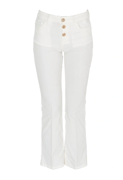 Shop Liu •jo Liu Jo Flared Cropped Jeans In White