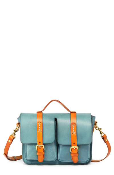 Shop Old Trend Speedwell Leather Satchel In Turquoise