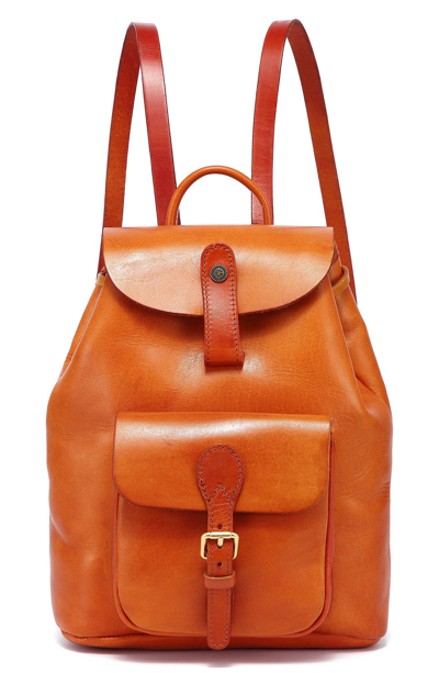 Shop Old Trend Isla Small Leather Backpack In Camel
