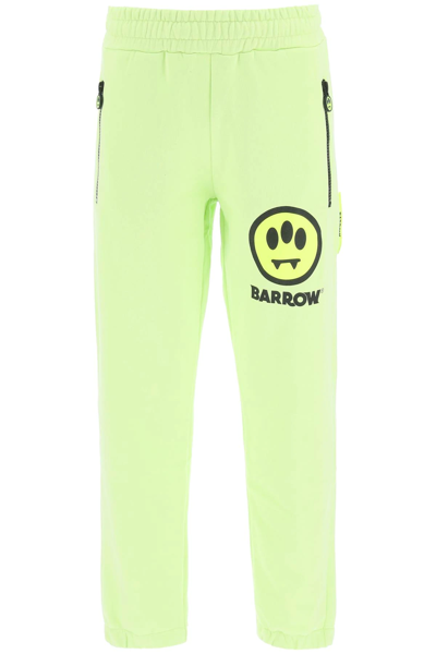 Shop Barrow Cotton Sweatpants In Yellow,black