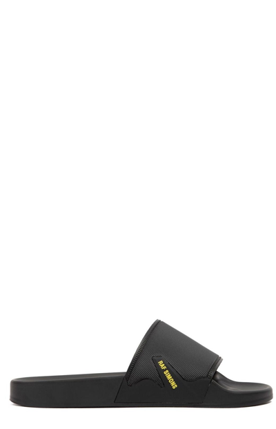 Shop Raf Simons Logo Detailed Slide Sandals In Black