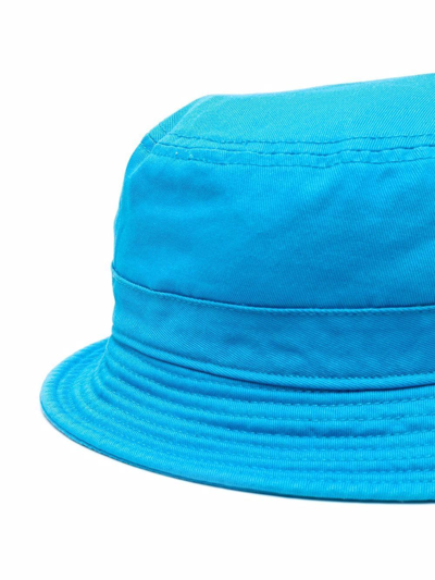 Shop Palm Angels Women's Light Blue Cotton Hat