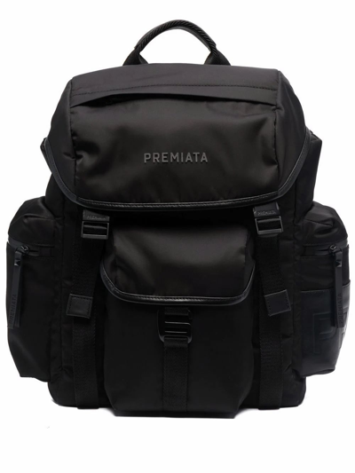 Shop Premiata Men's Black Polyamide Backpack