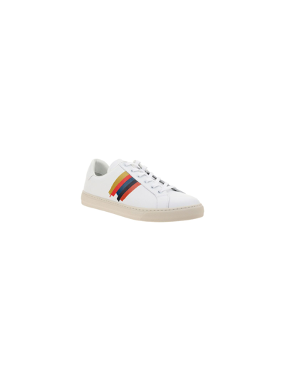 Shop Paul Smith Men's White Leather Lace-up Shoes