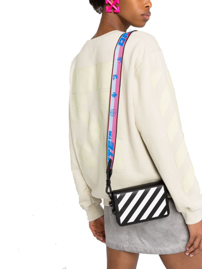 Shop Off-white Women's Black Leather Shoulder Bag