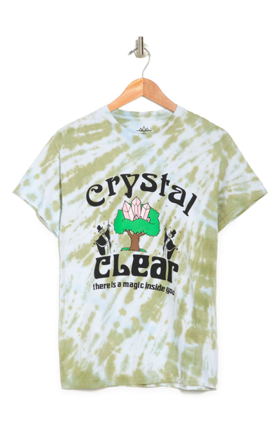 Shop Altru Graphic Tie Dye Crew Neck T-shirt In Moss Green Tie Dye