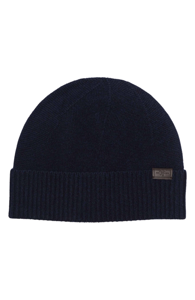 Shop Hickey Freeman Cashmere Beanie In 410nvy