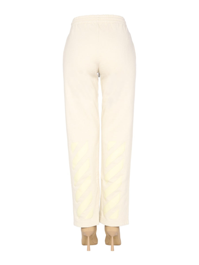 Shop Off-white "rubber Arrow" Jogging Pants In White