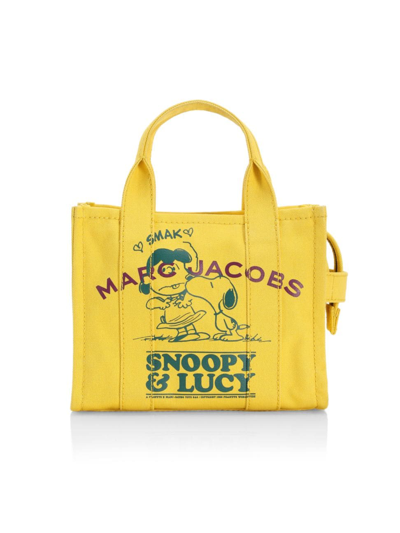 Shop Marc Jacobs Women's Peanuts X  Mini The Snoopy Traveler Tote In Yellow
