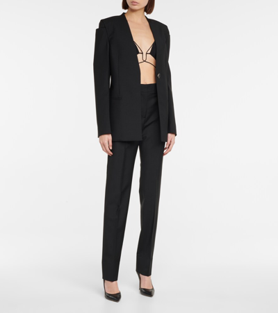 Nensi Dojaka Stretch Gabardine Angular Bra In Black