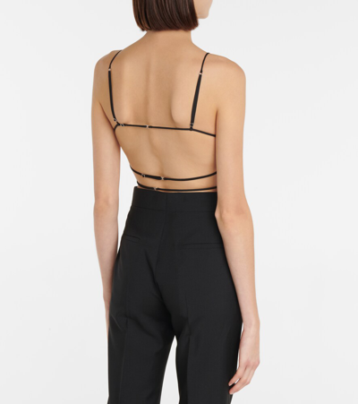 Nensi Dojaka Stretch Gabardine Angular Bra In Black
