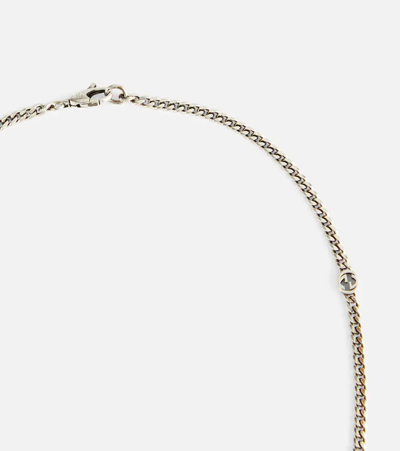 Shop Gucci Gg Sterling Silver Necklace In Semi Shiny Silver