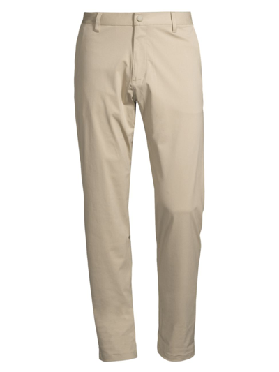 Shop Rhone Men's 33" Straight-leg Commuter Pants In Khaki