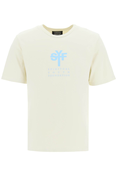 Shop Liberal Youth Ministry Spiritual Youth Foundation T-shirt In Beige (beige)