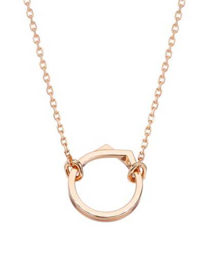 Shop Repossi Women's Antifer 18k Rose Gold Pendant Necklace In Rosegold