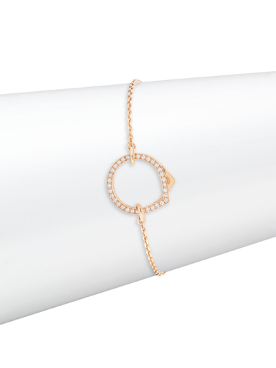 Shop Repossi Women's Antifer 18k Rose Gold & Pavé Diamond Pendant Bracelet