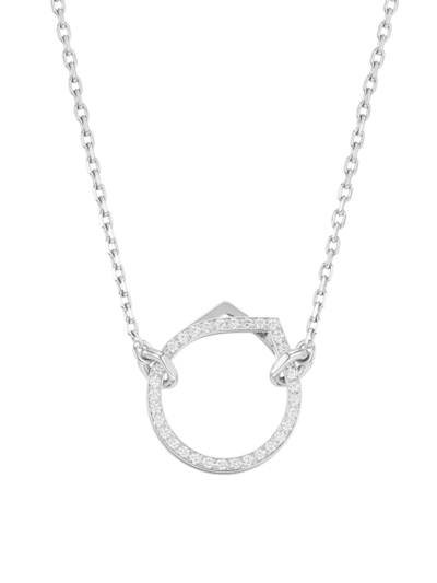 Shop Repossi Women's Antifer 18k White Gold & 0.2 Tcw Diamond Pendant Necklace