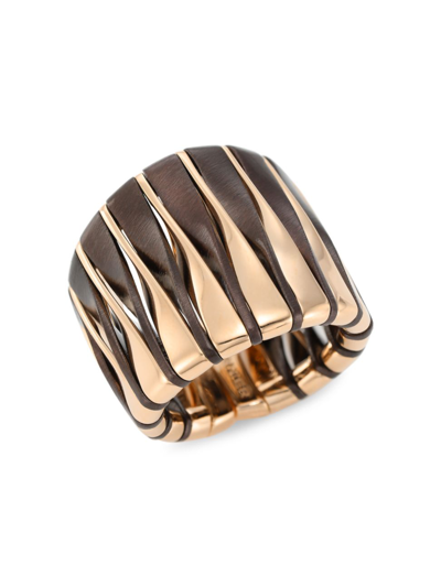 Shop Vhernier Women's Coucher Du Soleil 18k Rose Gold & Bronze Tapered Ring In Rose Gold Bronze