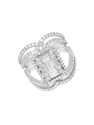 Shop Djula Women's Engagement Jodie 18k White Gold & Diamond Ring