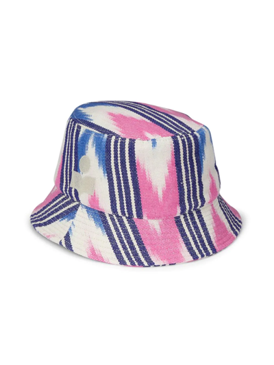 Shop Isabel Marant Women's Haley Ikat Bucket Hat In Ecru