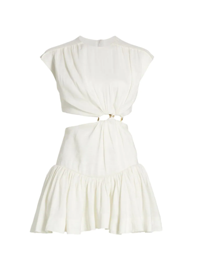 Shop Aje Women's Scent Of Summer Ring Flip Mini-dress In Ivory