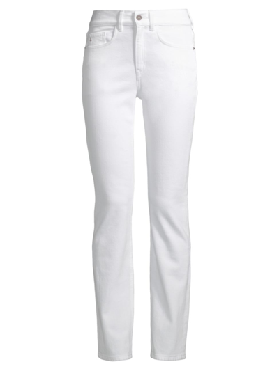 Shop Lafayette 148 Women's Reeve High-rise Stretch Straight-leg Jeans In Washed Plaster