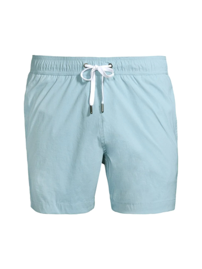Shop Onia Men's Charles Stretch Swim Shorts In Salty Water