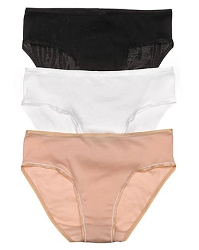 Shop Hanro Cotton Seamless High-cut Full Briefs In Skin