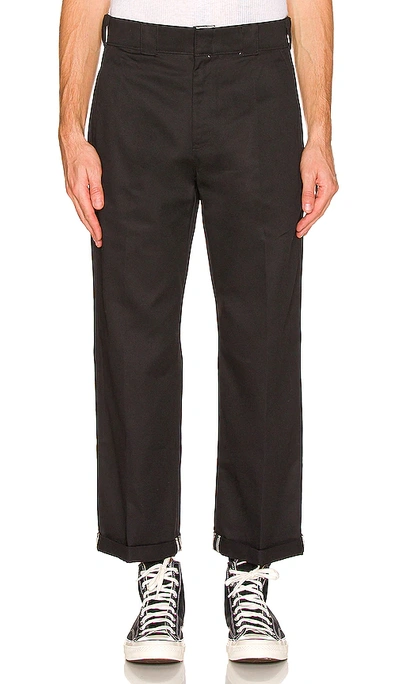 Dickies Regular Fit Cuffed Straight Leg Pant In Rinsed Indigo Blue