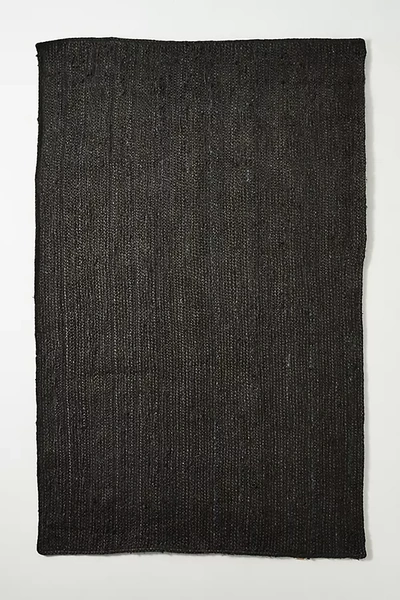Shop Anthropologie Handwoven Lorne Rectangle Rug By  In Black Size 6 X 9