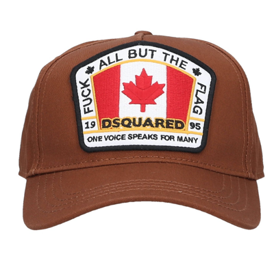 Shop Dsquared2 Snap Back Cap Coolwool In Brown