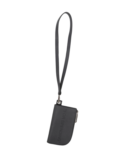 Off-white Neck-strap Wallet In Grau