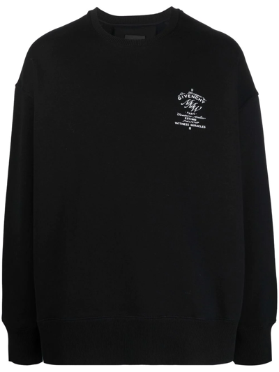 Shop Givenchy Logo-print Sweatshirt In Schwarz