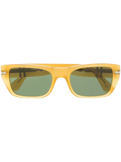 Shop Persol Rectangular Frame Sunglasses In Gelb